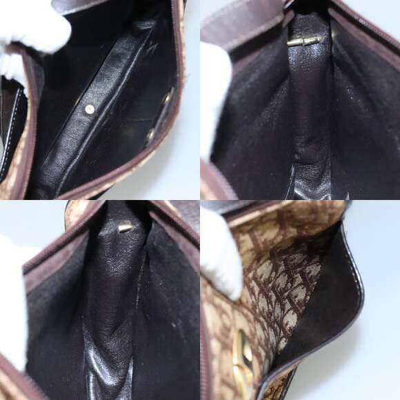 DIOR Trotter Canvas Shoulder Bag Brown - Picture 12 of 13